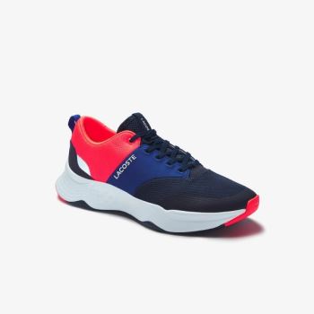 Lacoste Court-Drive Plus Textile Sneakers - Tenisky Pánské Tmavě Blankyt / Růžové | CZ-idPwZD